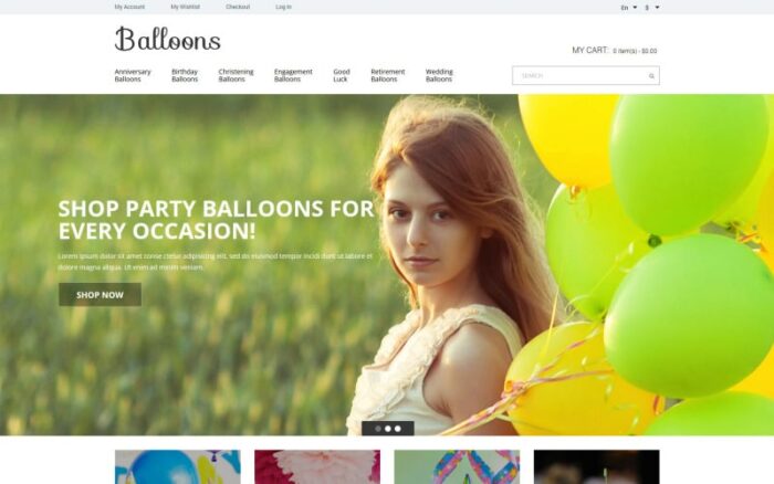 Balloons Joy Magento Theme