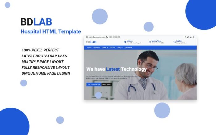 BDLAB - Template Situs Web HTML Rumah Sakit