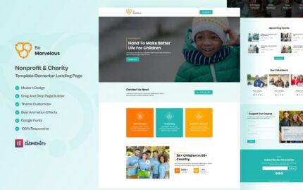 Be Marvelous - NGO and Charity Ready to Use Elementor Template