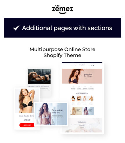 Tema eCommerce Shopify Responsif Lingerie - Fitur Gambar 1