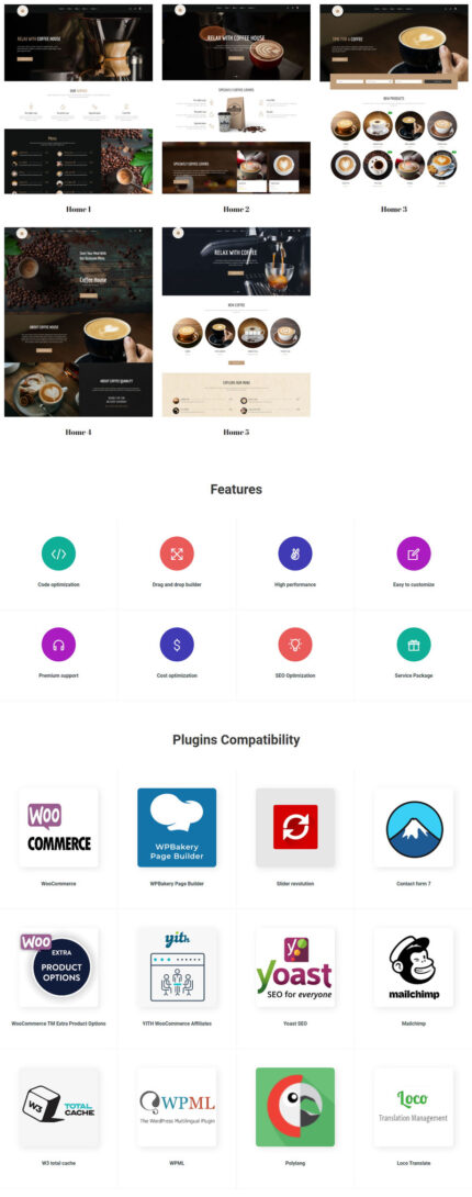 Coffee House - Tema WordPress Kopi Elementor - Fitur Gambar 1