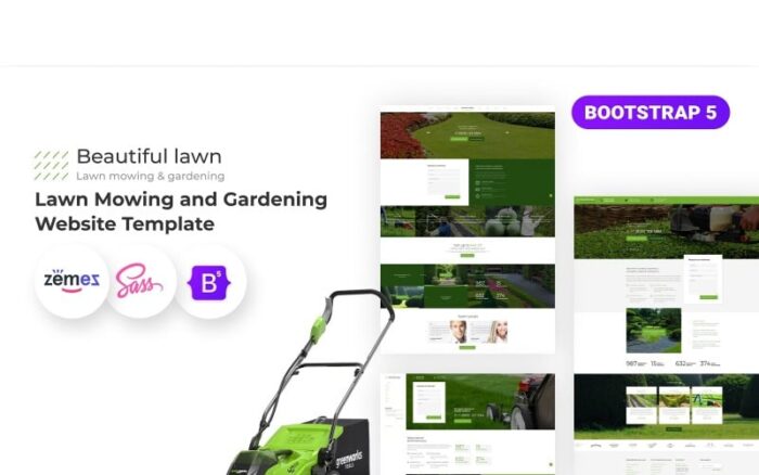 Beautiful Lawn - Template Situs Web Perpindahan Rumput dan Perkebunan