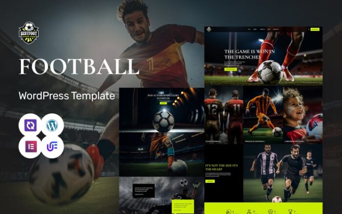 Bestfoot - Football Club, Football Coaching And Training WordPress Elementor Theme