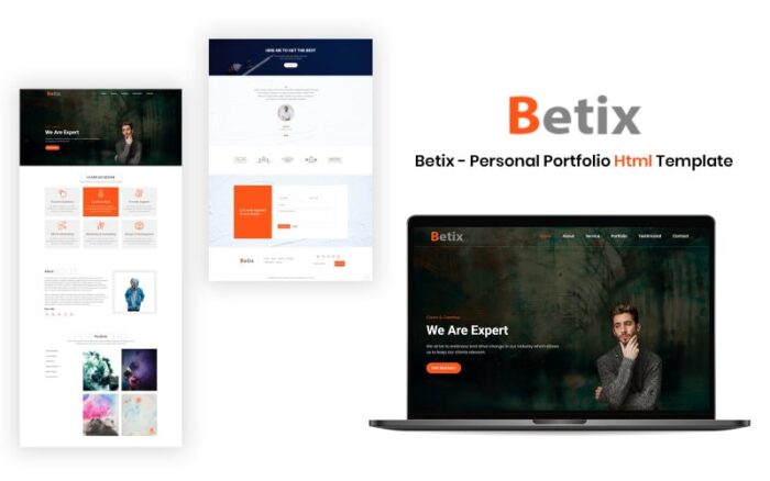 Betix - Template Halaman Arahan HTML Portofolio Pribadi Responsif