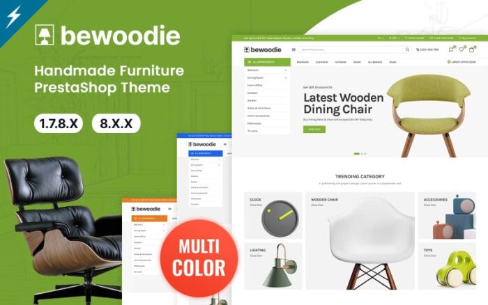 Bewoodie - Tema PrestaShop Furnitur, Dekorasi dan Kerajinan Tangan