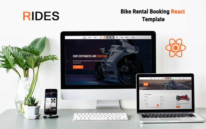 Template Situs Web React Pemesanan Sewa Sepeda