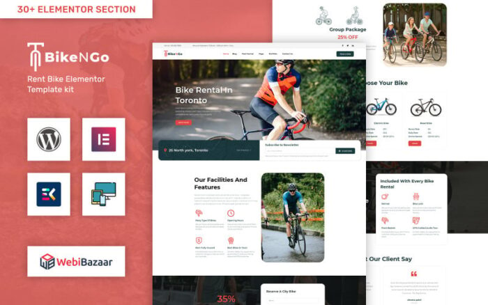 Bikengo - Tema WordPress Penyewaan dan Toko Sepeda