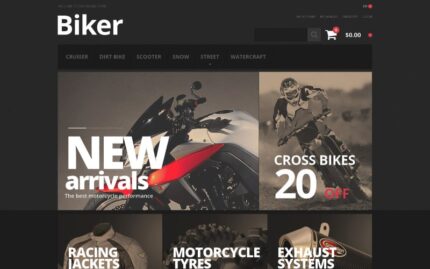 Biker's Store Magento Theme