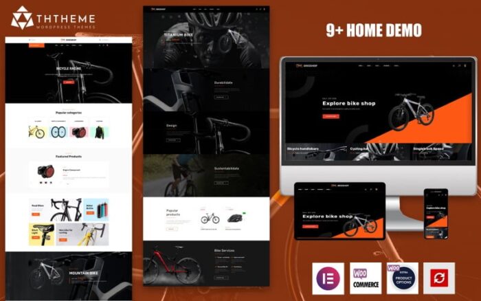 BikeShop – Toko Sepeda & Motor Sport Tema WordPress Elementor