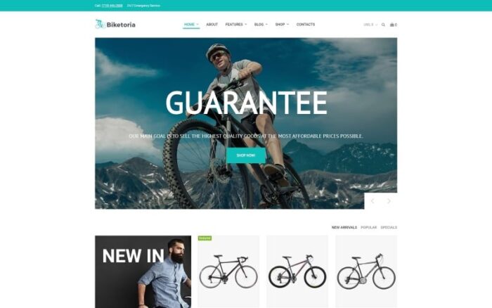 Biketoria- Tema WooCommerce Elementor Toko Sepeda