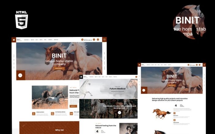 Template HTML5 Kuda dan Kandang Binit