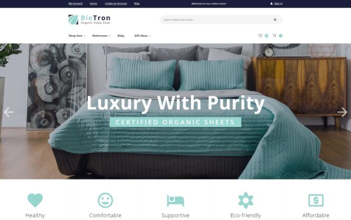 BioTron - Toko Tekstil Rumah Tema Magento