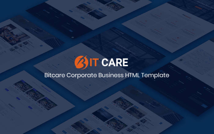 Bitcare - Template Situs Web HTML Bisnis Korporat