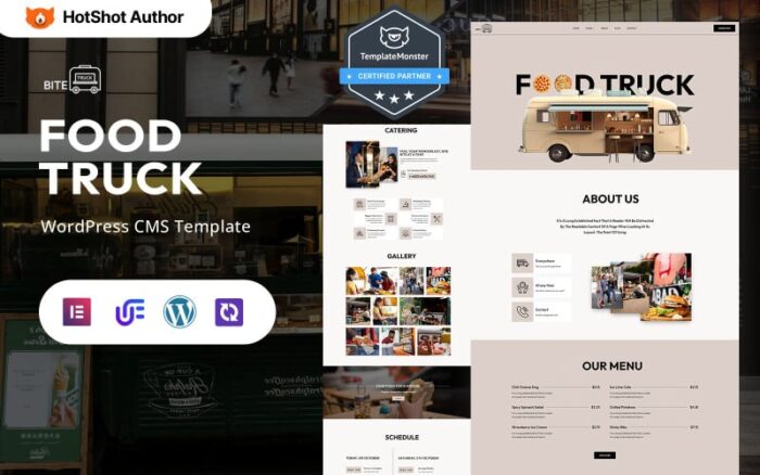 Bite Truck - Gourmet Food Truck And Mobile Catering WordPress Elementor Theme