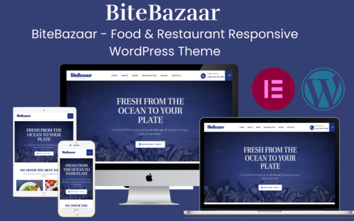 BiteBazaar - Tema WordPress Responsif Makanan & Restoran