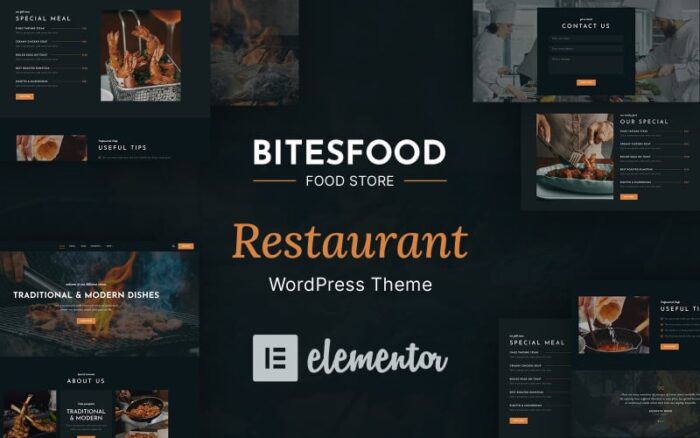 Bitesfood - Tema WordPress Kafe dan Restoran