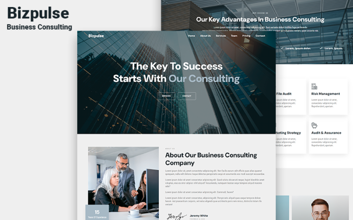 Bizpulse - Template Halaman Arahan HTML5 Konsultasi Bisnis