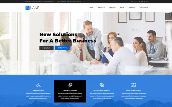 Tema WordPress Layanan Bisnis Blake