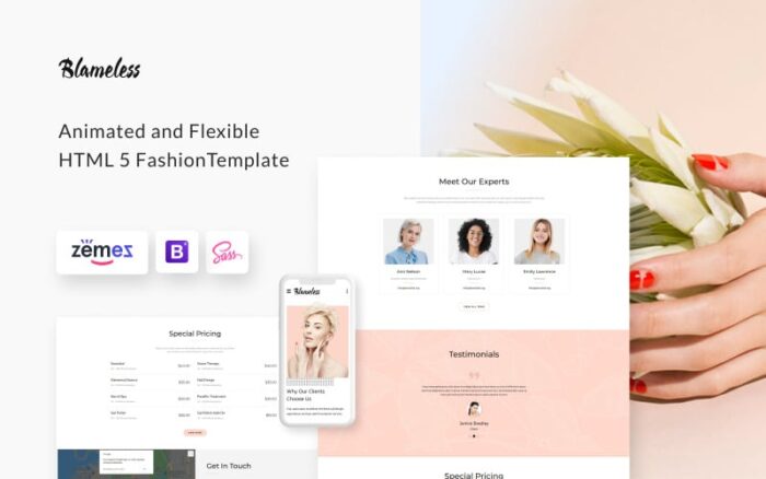 Blameless - Template Situs Web HTML5 Multihalaman Salon Kuku