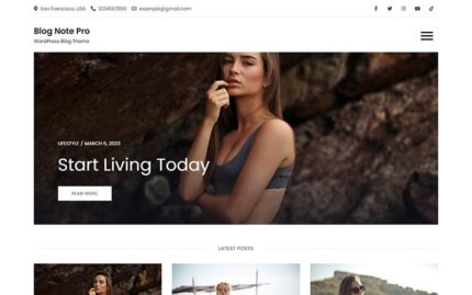 Blog Note Pro - Clean and Modern Blogging WordPress Theme