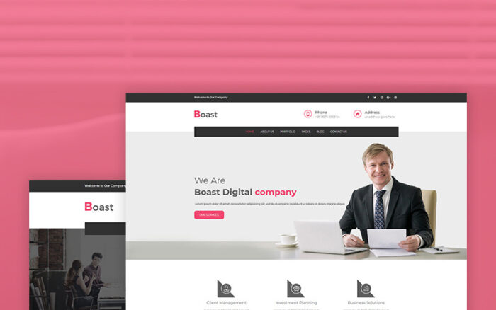 Boast - Template Situs Web Perusahaan