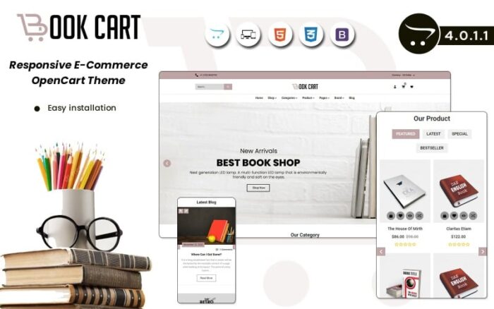 Book Cart: Tema OpenCart 4.0.1.1 yang Serbaguna untuk Penjual Buku Online