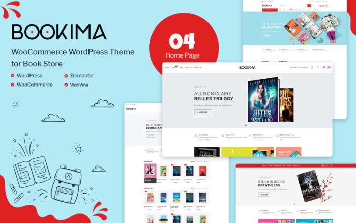 Bookima - Tema untuk Toko Buku Tema WooCommerce