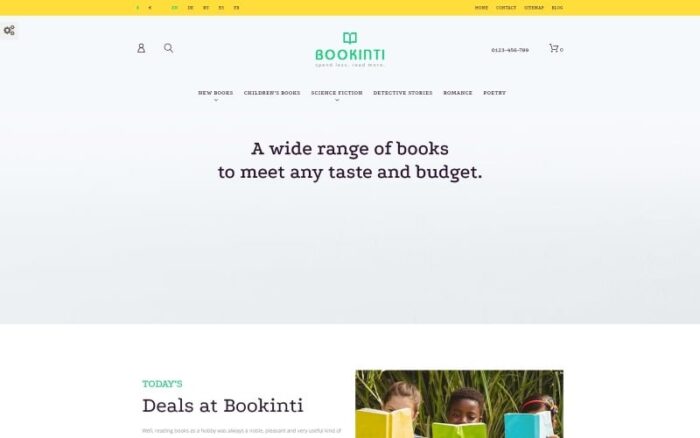 Bookinti - Tema PrestaShop Toko Buku