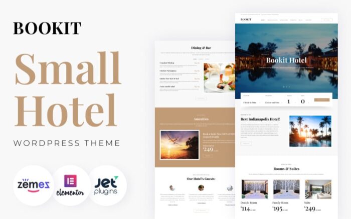 Bookit - Best Hotel WordPress Elementor Theme