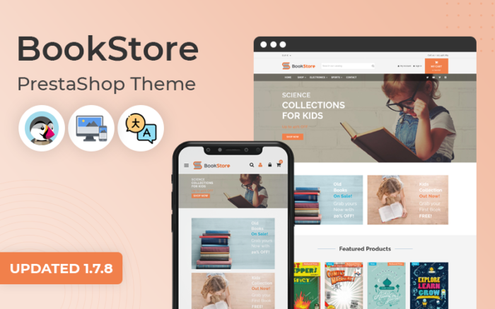 BookStore - Tema Prestashop Toko Buku Online