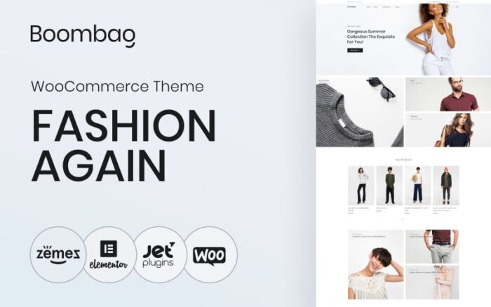 Boombag - Tema Pakaian ECommerce Modern Elementor WooCommerce