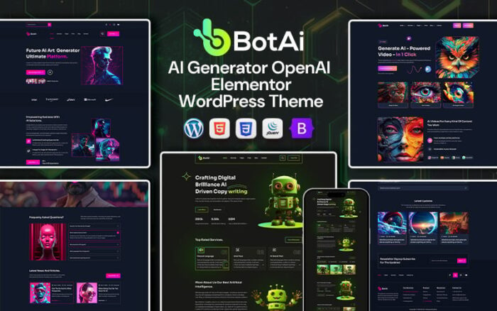 BotAi - Tema WordPress Agensi & Teknologi AI