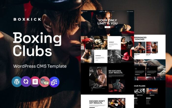 Boxkick - Boxing club And Training School WordPress Elementor Theme