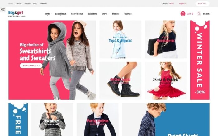 Boy&Girl - Tema PrestaShop Responsif untuk Fashion Anak-anak