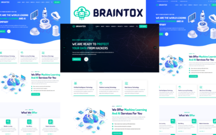 Braintox - Machine Learning And Data Science HTML5 Template