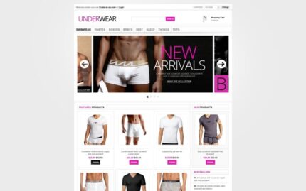 Brand Underwear VirtueMart Template