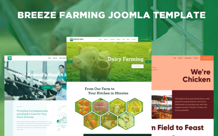 Template Joomla Pertanian dan Unggas Breeze Farm