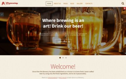 Pabrik Bir - Template Joomla Responsif Brewhouse