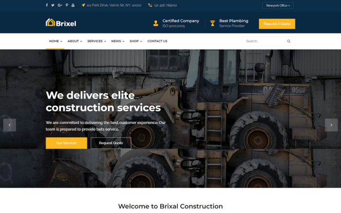 BrixalBuilding - Template Situs Web Konstruksi dan Bangunan