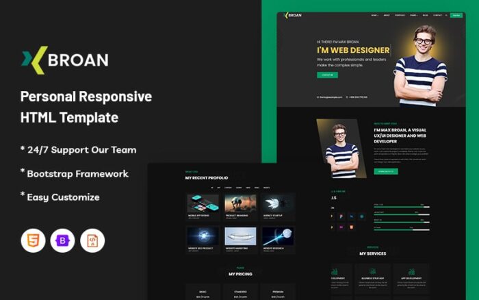 Broan – Template Situs Web Responsif Pribadi