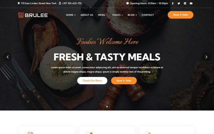 Brulee - Template HTML Restoran Kafe & Makanan Cepat Saji