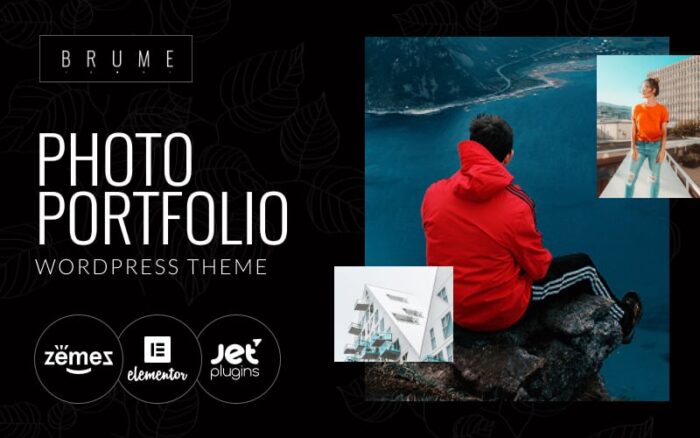 Brume - Portofolio Foto dengan Tema WordPress Elementor Builder