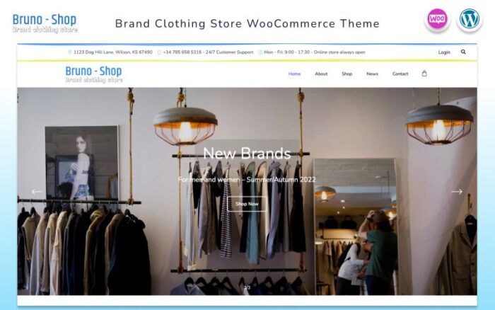 Bruno-Shop - Tema WooCommerce Toko Pakaian Multifungsi