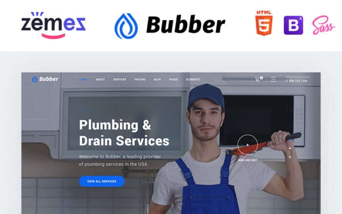 Bubber - Template Situs Web Perusahaan Perpipaan