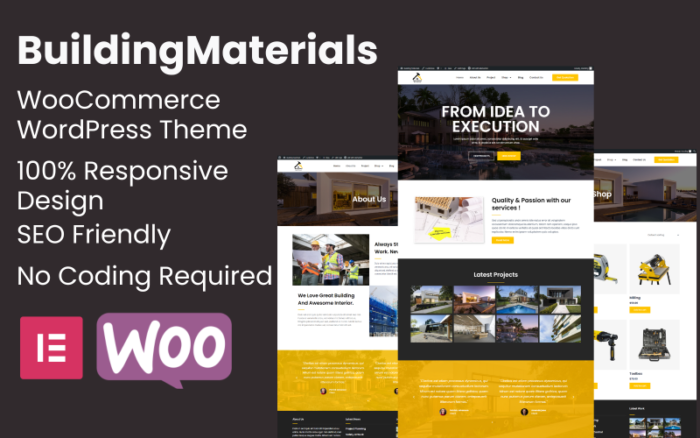 Tema WordPress WooCommerce Bahan Bangunan