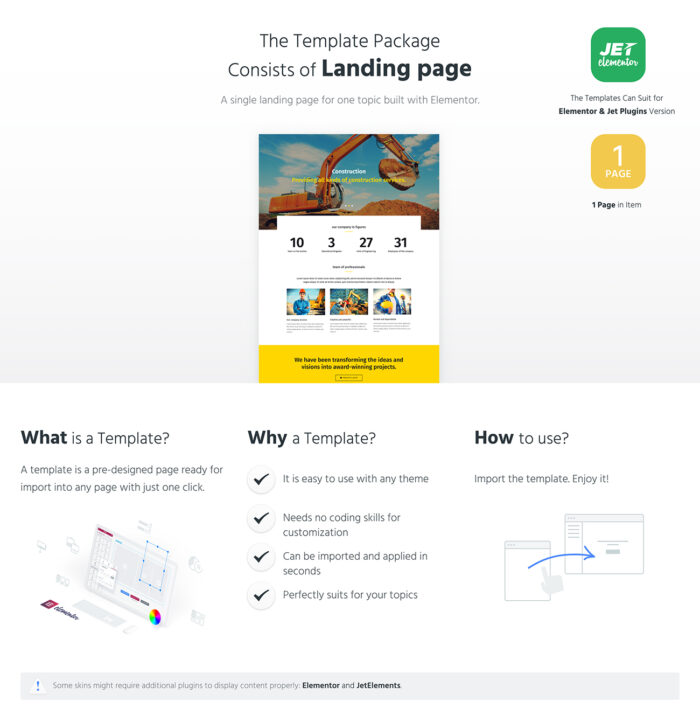 Buildom - Template Elemen Jet Konstruksi - Fitur Gambar 1