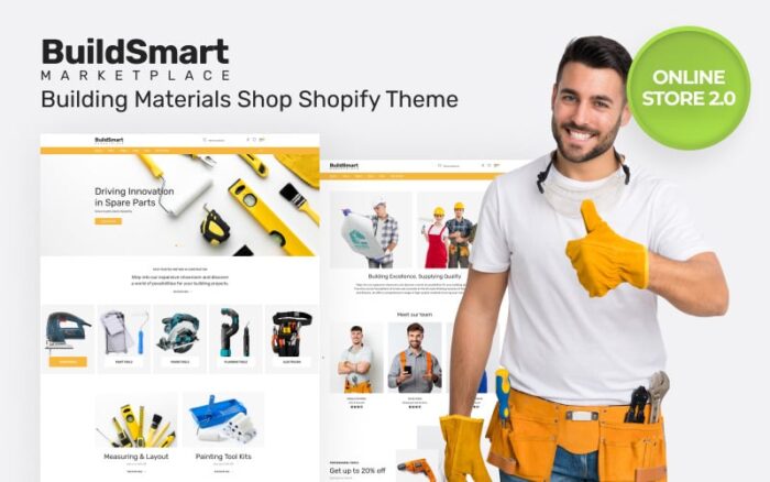 BuildSmart - Toko Bahan Bangunan Online Tema Shopify 2.0