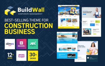 BuildWall - Tema WordPress Serbaguna untuk Perusahaan Konstruksi