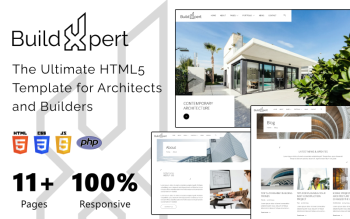 BuildXpert - Template Situs Web HTML5 Terbaik untuk Arsitek dan Pembangun