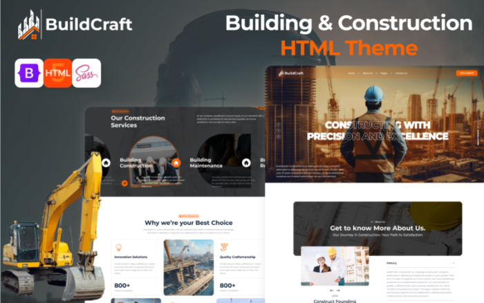 Built Craft - Template HTML Desain Situs Web Konstruksi & Arsitektur